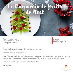 Idées de recettes pour Noël - Le Carpaccio de fruits de Noël 