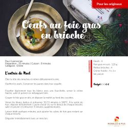 Idées de menu de Noël - Oeufs au foie gras en brioche