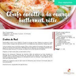 Idées de menu de Noël - Oeuf cocotte à la courge butternut rôtie