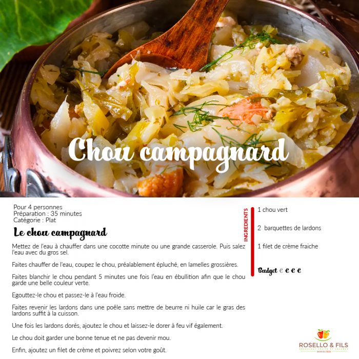 Recettes à base de chou - Chou campagnard.